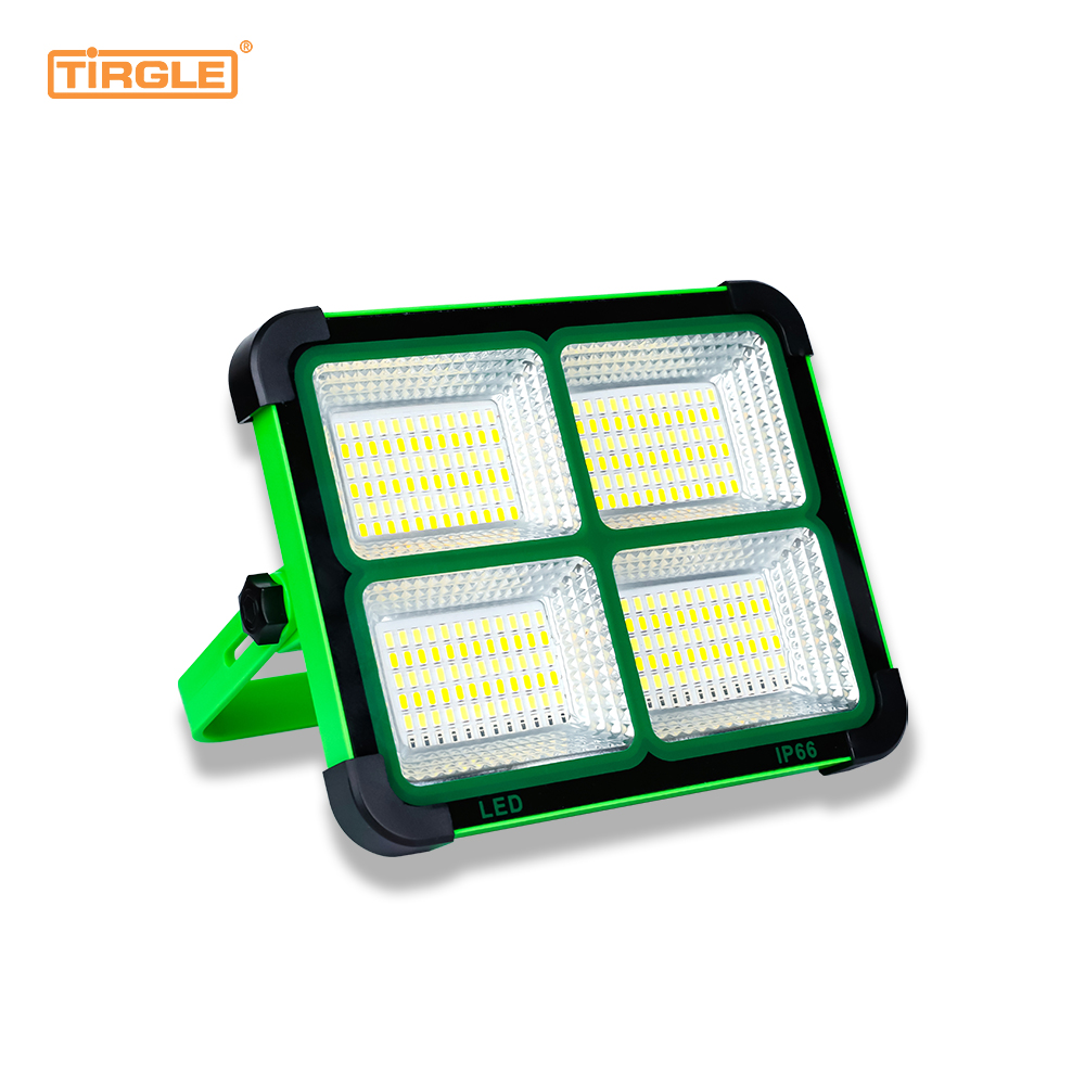 SL-D18 Lampu solar LED mudah alih 24W 4800mAh 1800LM 288Led IP66 kecerahan tanpa langkah tapak kerja bateri boleh dicas semula lampu lantai diketuai gangguan kuasa lampu kerja kecemasan pembaikan auto